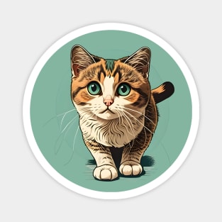 Cute Fat Cat Lover - Amazing Pastel Cat Face Magnet